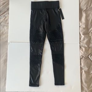 New w/ tags Carbon38 shiny moto legging size S